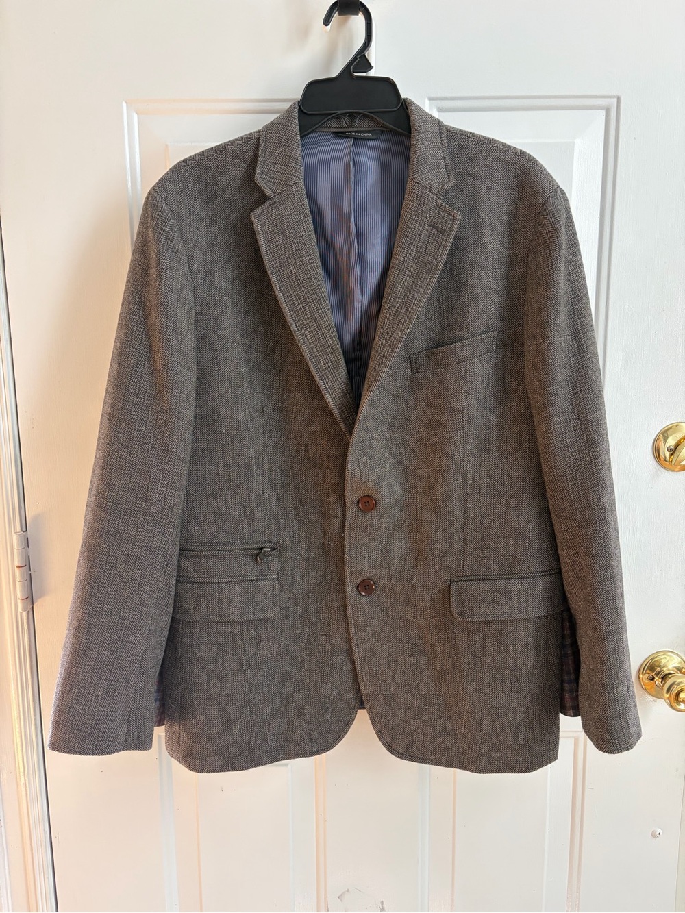 Banana Republic Men's Gray Herringbone Sport Coat